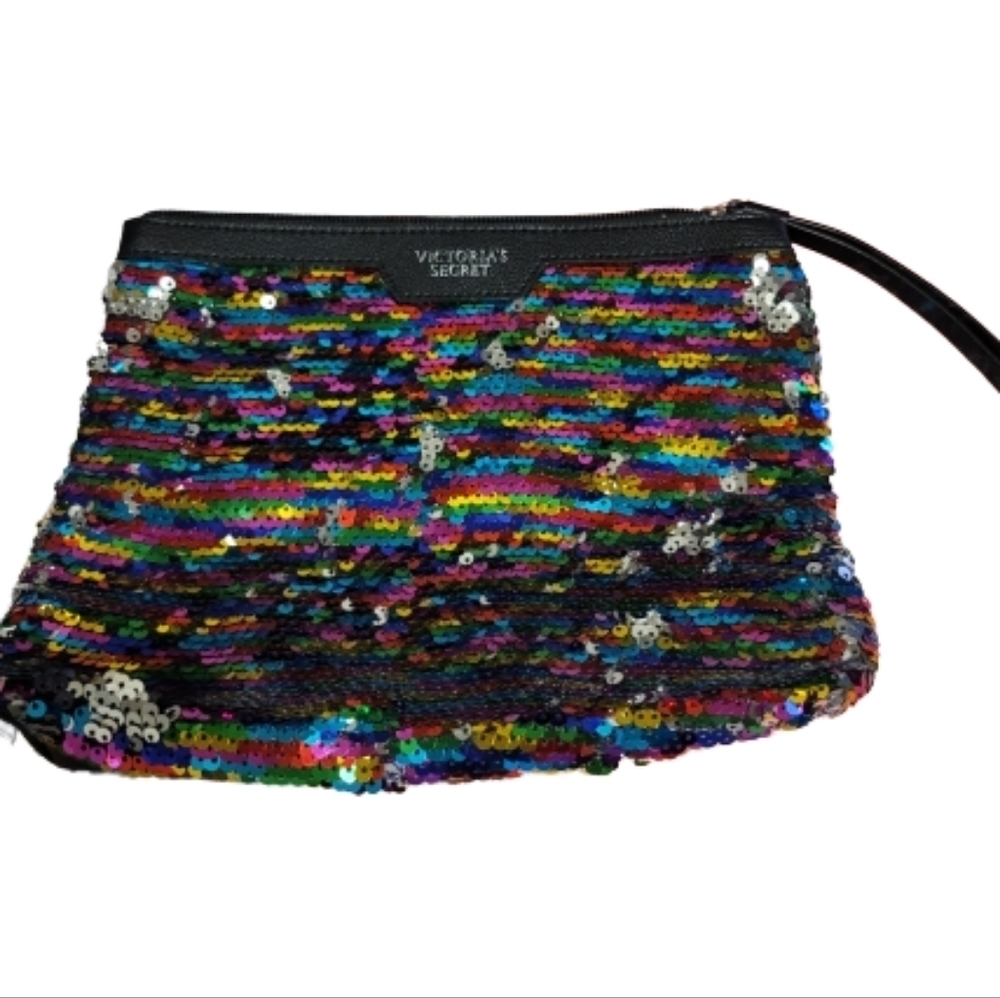 VICTORIA'S SECRET wristlet purse changes colors when swiped mermaid rain…